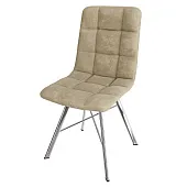 Стул Чили (велюр бежевый, ноги хром) Стул Чили (велюр бежевый, ноги хром)