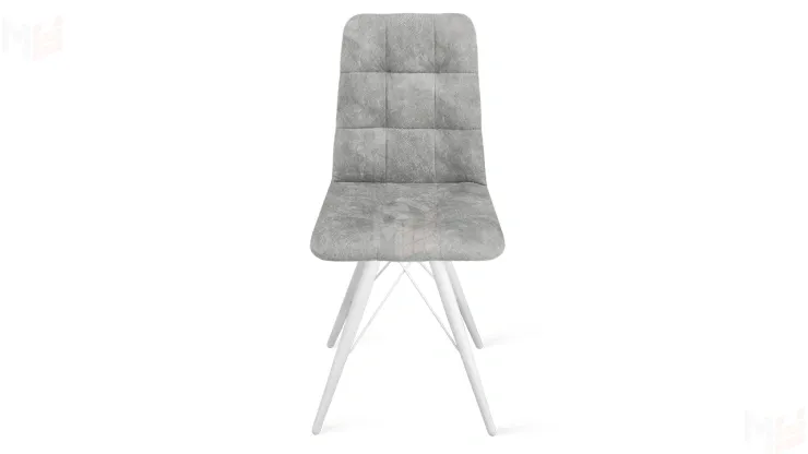 Стул Аспен К3 Белый матовый, Велюр Wellmart Silver