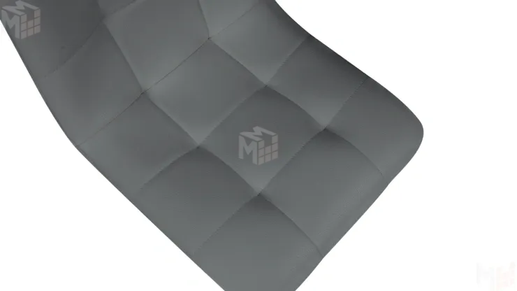 Стул Бруно (паук Т2) Белый муар, Кожзам Серый