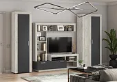 Гостиная Ангара набор (крафт белый/графит) Гостиная Ангара набор (крафт белый/графит)