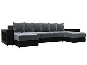 Диван П-образный Дубай полки слева