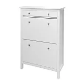 Тумба для обуви из массива Кымор 89 с ящиком, белая Тумба для обуви из массива Кымор 89 с ящиком, белая