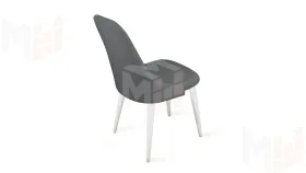 Стул Франк (конус) исп. 2 - ДП2-30 Белый матовый/Микровелюр Catania Silver (серый)
