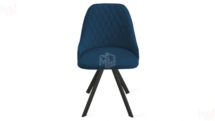 Стул Гранд К2 Черный муар, Велюр Confetti Blue