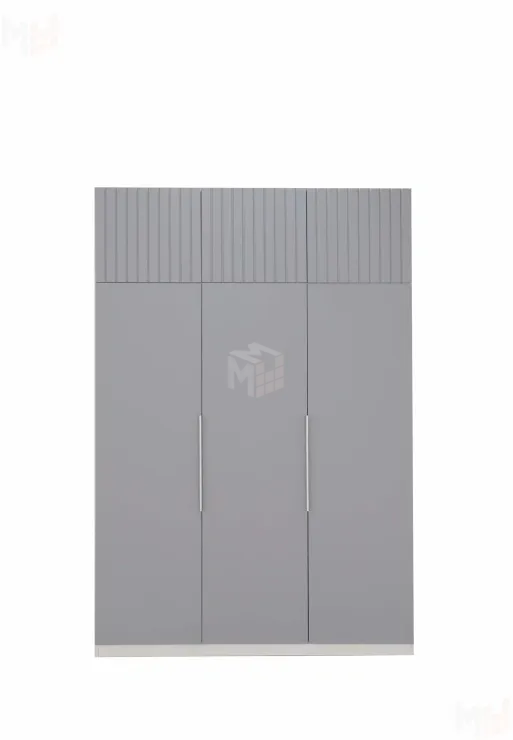 Шкаф 3-х створчатый Урбан-2 Лайт Грей Софт/Белый Шелк