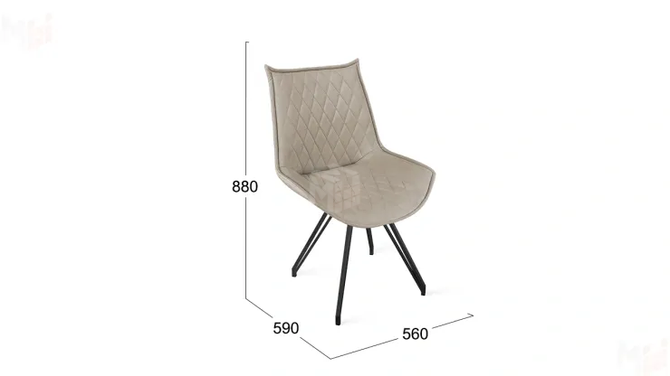 Стул Фэнди К4 Черный муар, Велюр Confetti Smoke Стул Фэнди К4 Черный муар, Велюр Confetti Smoke