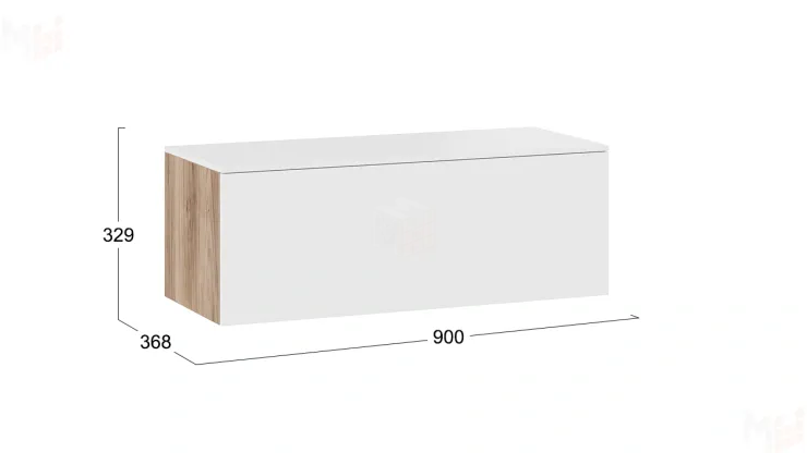 Тумба ТВ Порто ТД-393.03.12 Яблоня Беллуно, Белый софт