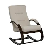 Кресло-качалка Leset Милано NEW (Орех текстура/Bingo 02 (бежевый))