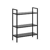 Стеллаж Leset Стилвуд 23 широкий, 3 полки (Чёрный/Чёрный)