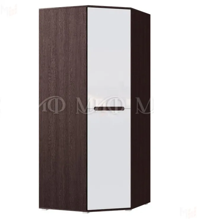 Шкаф Ким угловой (венге/белый глянец)