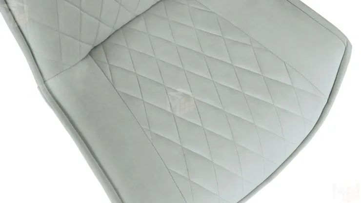 Стул Фэнди К4  Белый матовый, Велюр Confetti Silver