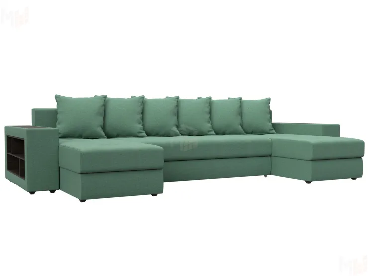 Диван П-образный Дубай полки слева