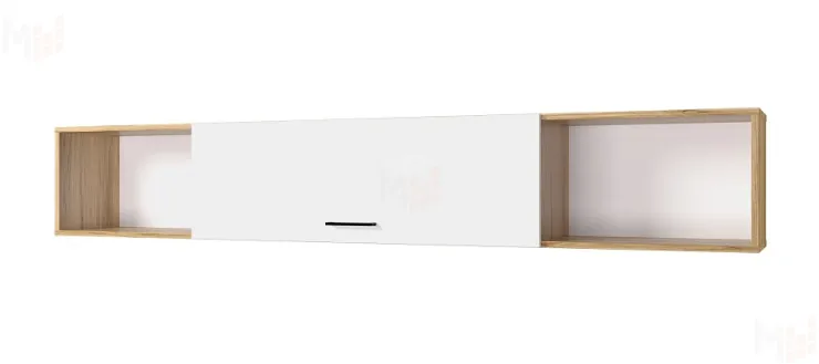 Полка навесная Ненси 2032 (дуб золотой/белый)