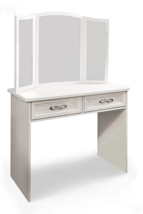 Зеркало трельяж Мишель для туалетного столика белый матовый Зеркало трельяж Мишель для туалетного столика белый матовый