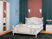 Кровать Жасмин (160*200) дуб молочный/св. экокожа Кровать Жасмин (160*200) дуб молочный/св. экокожа
