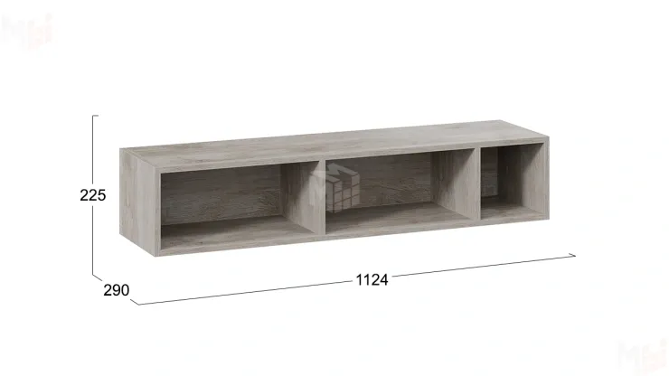 Стеллаж навесной (полка) - ТД-102.28 Баттл Рок