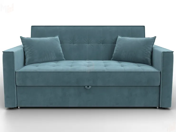 Диван прямой Лига-104 (140) ( SEVEN 113 бирюзовый )