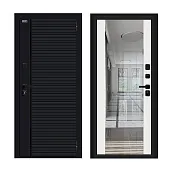 Входная металлическая дверь Лайнер-3 Total Black/Off-white