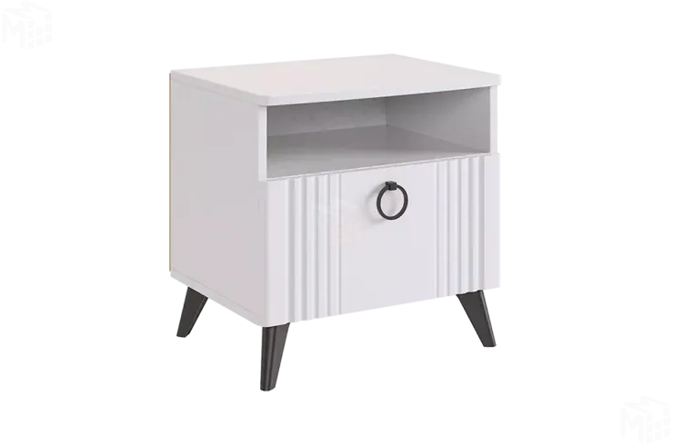 Тумба прикроватная Ева  белое дерево/белый матовый Тумба прикроватная Ева  белое дерево/белый матовый