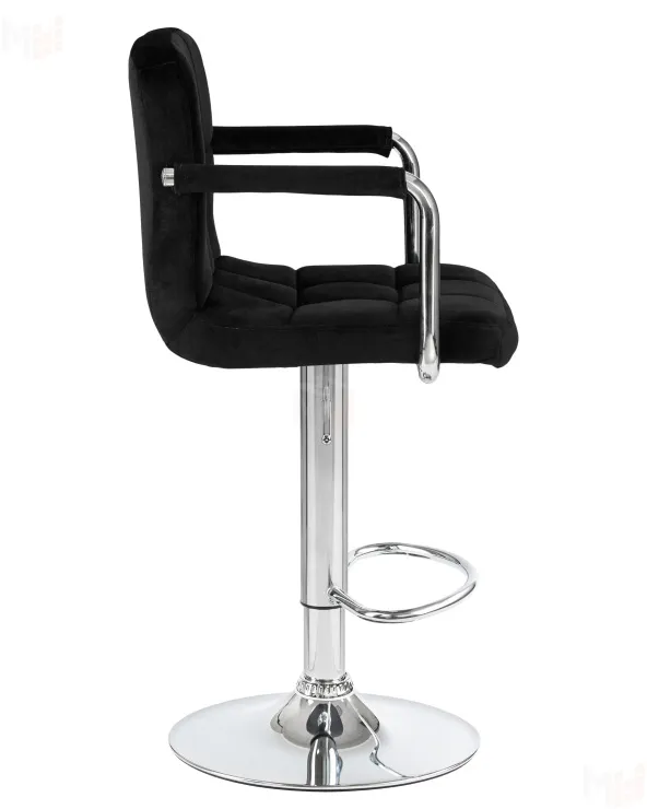 Стул барный DOBRIN KRUGER ARM (черный велюр (MJ9-101))