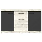 Комод Соната КС-1500 крафт белый/антрацит Комод Соната КС-1500 крафт белый/антрацит