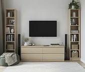 S00289 Варма 4Д комод 160х54х40 шпон дуб, беленый S00289 Варма 4Д комод 160х54х40 шпон дуб, беленый