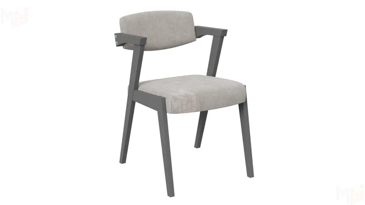 Стул Гонконг 2 - N-242 Графит, тк. №208 Велюр Jercy cream Стул Гонконг 2 - N-242 Графит, тк. №208 Велюр Jercy cream