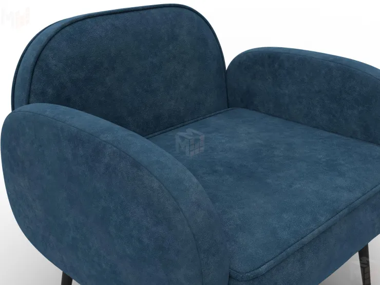 Кресло Лига-086 ( велюр BRUT 11 синий )