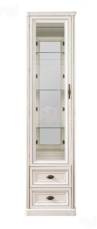 Витрина Натали 1-ств белый глянец