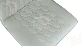 Стул Хьюго К1С Белый матовый, Велюр Confetti Silver