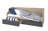 Кровать Анталия 80/2 ящика (графит) Кровать Анталия 80/2 ящика (графит)