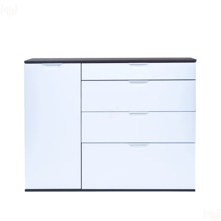 Комод Leset Никас 3 (Венге, белый глянец)