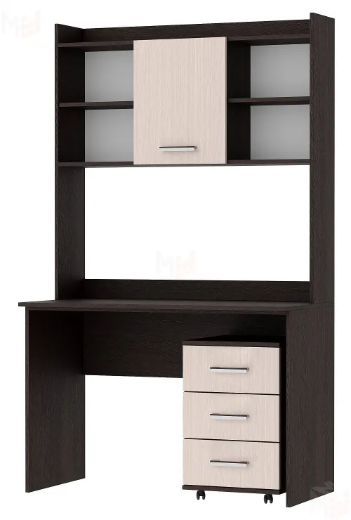 Компьютерный стол ПКС-9 с надстройкой и выкатной тумбой Венге-Белфорт Компьютерный стол ПКС-9 с надстройкой и выкатной тумбой Венге-Белфорт