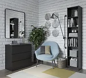 S00210 Варма 3 комод 80х77х40 шпон ясень, черный S00210 Варма 3 комод 80х77х40 шпон ясень, черный