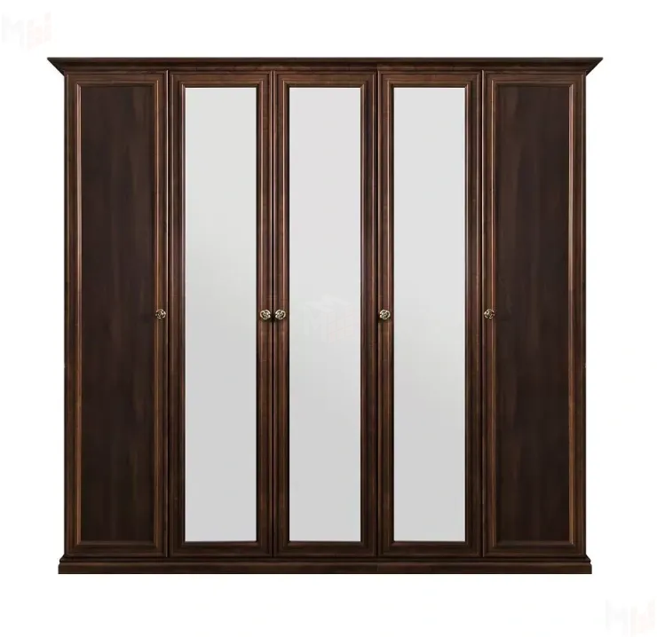 Шкаф Афина 5-дверный (2+1+2) с зеркалом караваджо