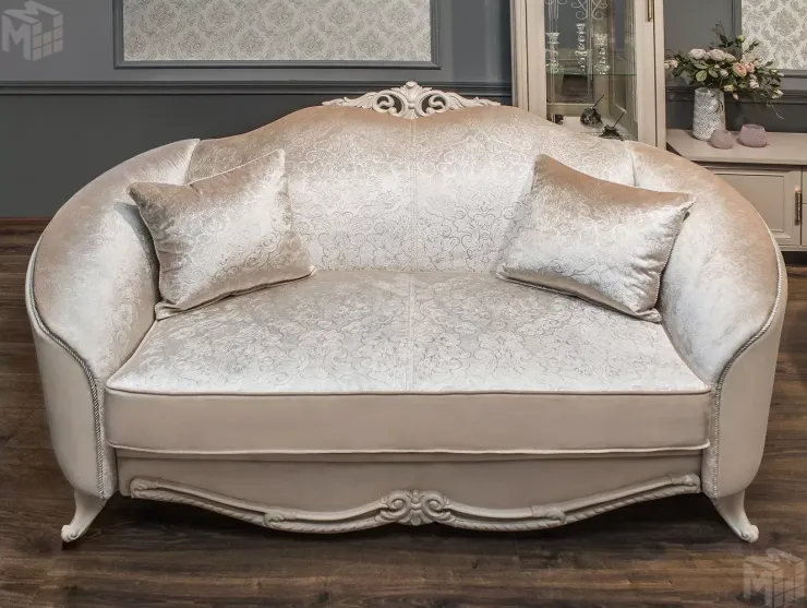 Диван Мокко 2х местный бежевый, французский раскладной механизм