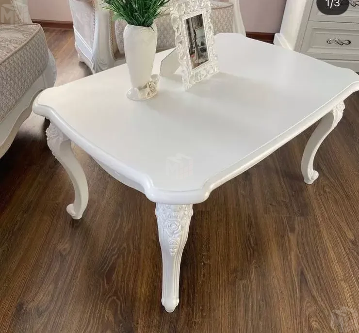 Столик прямоугольный Мишель белый матовый Столик прямоугольный Мишель белый матовый