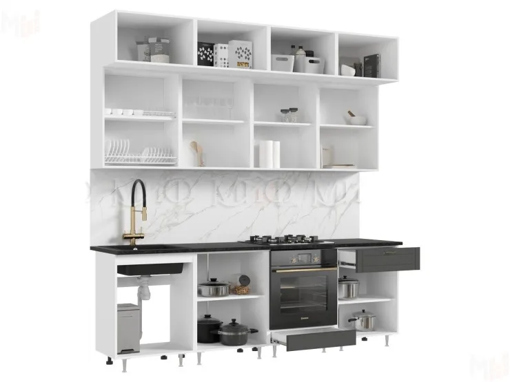 Кухня Престиж 2,4 Графит софт