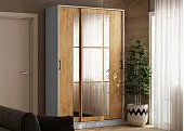 Шкаф-купе Стиль-2 1400 белый/крафт золотой Шкаф-купе Стиль-2 1400 белый/крафт золотой