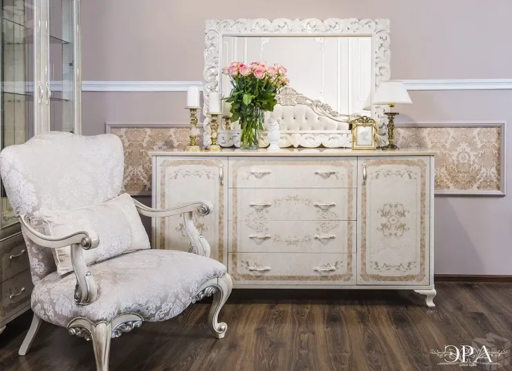 Комод Патрисия крем корень глянец Комод Патрисия крем корень глянец