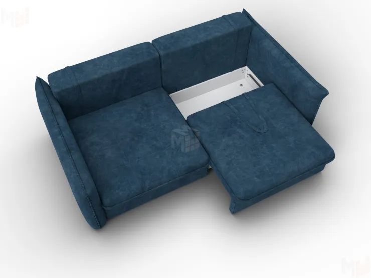 Диван прямой Лига-100 НПБ ( BRUT 11 синий )