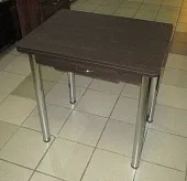 Стол Ломберный поворотно-раскладной с ящиком 780*580 (венге) ножки хром Стол Ломберный поворотно-раскладной с ящиком 780*580 (венге) ножки хром