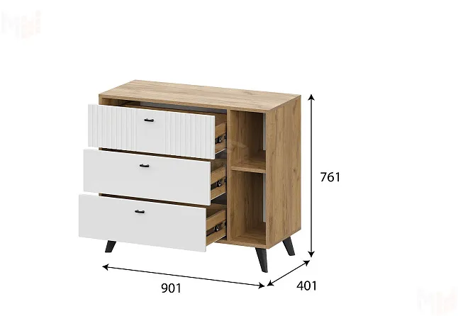 Комод Милан 3 ящика  Комод Милан 3 ящика