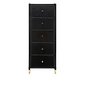Комод Leset Нирита/Хайди, 5 ящиков, Черный (Черный/Черный) Комод Leset Нирита/Хайди, 5 ящиков, Черный (Черный/Черный)
