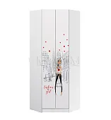Шкаф угловой Вега New Girl (белый)