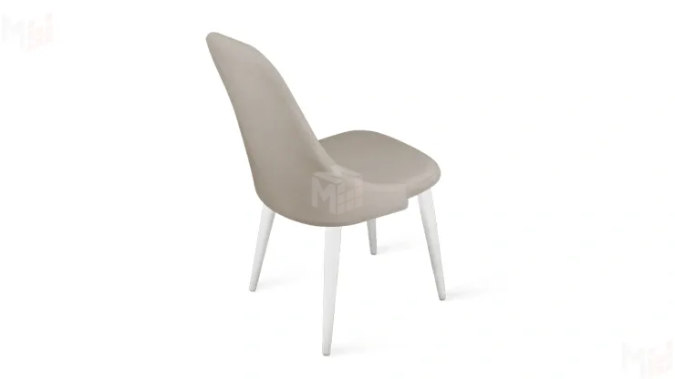 Стул Франк (конус) исп. 2 - ДП2-30 Белый матовый/Микровелюр Catania Ivory (бежевый)