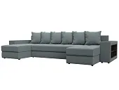 Диван П-образный Дубай полки справа