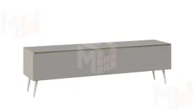 Тумба ТВ Глосс  с опорами - СМ-319.03.011 Баттл Рок, Стекло Светлый Stone(St)