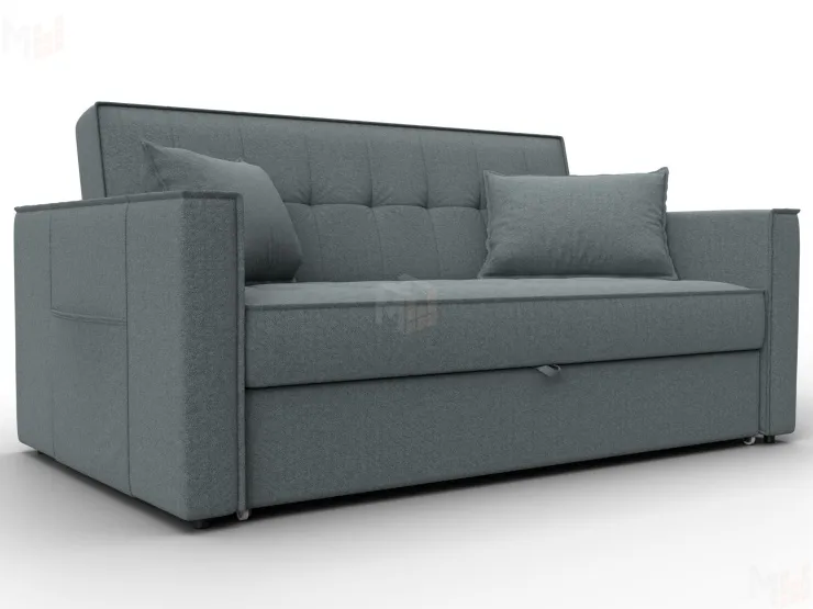 Диван прямой Лига-104 (140) ( Амур 07 серый )