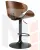 Стул барный DOBRIN KARTER BLACK (коричневый орех дерево (BWW), черный PU)